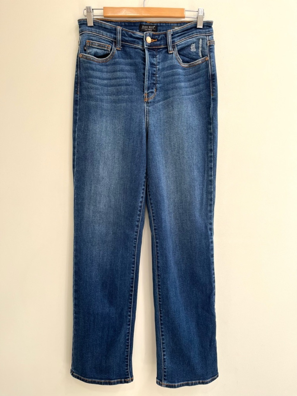 Judy Blue Johnny High Rise Hidden Button Fly Dad Jeans Medium Wash Blue 29 - Picture 6 of 16